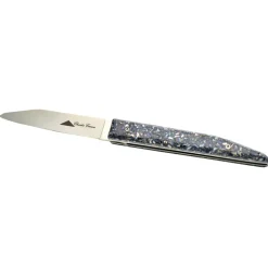 COUTEAU EN COQUILLES DE MOULES COFFRET EN BOIS MASSIF
