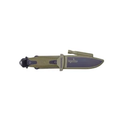 COUTEAU IGNITE NOIR & KAKI ALLUME FEU & CLIP CEINTURE