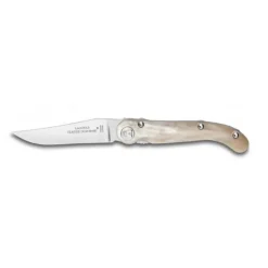 COUTEAU LAGUIOLE BAROUDEUR MANCHE CORNE CLAIR