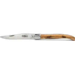 COUTEAU LAGUIOLE EN OLIVIER GRAVURE SANGLIER