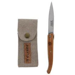 COUTEAU LE POCHE COLLECTION ELYSEE MANCHE BOIS D'OLIVIER COFFRET