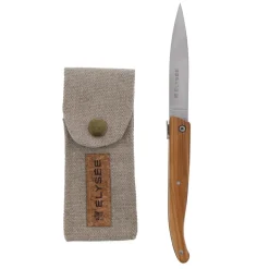 COUTEAU LE POCHE COLLECTION ELYSEE MANCHE BOIS D'OLIVIER COFFRET
