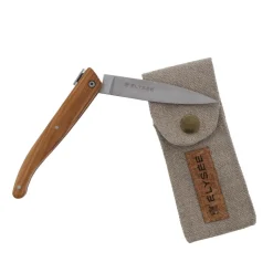 COUTEAU LE POCHE COLLECTION ELYSEE MANCHE BOIS D'OLIVIER COFFRET