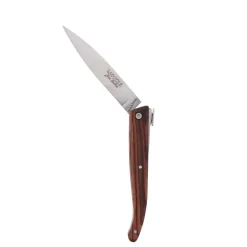 COUTEAU LE POCHE MANCHE BOIS DE VIOLETTE+ETUI EN CUIR