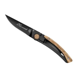 COUTEAU LE THIERS BOIS OLIVIER LAME NOIR