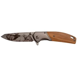COUTEAU PLIANT LAME CERF +ETUI