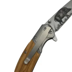 COUTEAU PLIANT LAME SANGLIER + ETUI