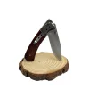 COUTEAU PLIANT MANCHE BOIS + ETUI