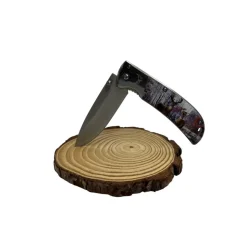 COUTEAU PLIANT MANCHE CERF + ETUI