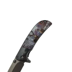 COUTEAU PLIANT MANCHE CERF + ETUI