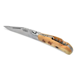 COUTEAU TIRE-BOUCHON LAGUIOLE GRANDE NATURE EN GENEVRIER