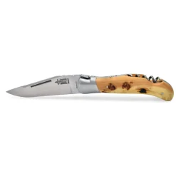 COUTEAU TIRE-BOUCHON LAGUIOLE GRANDE NATURE EN GENEVRIER