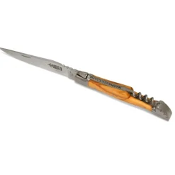 COUTEAU TIRE-BOUCHON LAGUIOLE EN OLIVIER