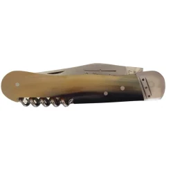 COUTEAU TIRE-BOUCHON LE PIONNIER EN CORNE NOIRE