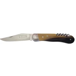 COUTEAU TIRE-BOUCHON LE PIONNIER EN CORNE NOIRE