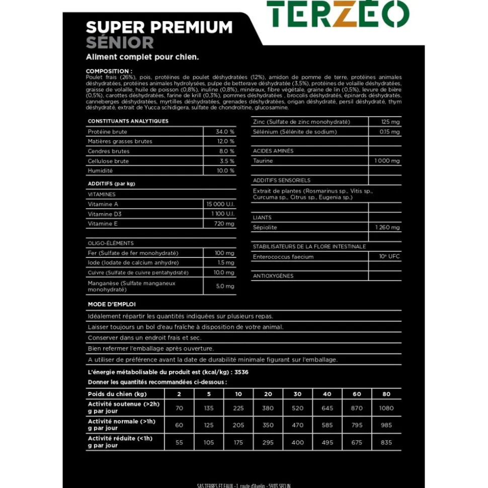 CROQUETTE SUPER PREMIUM SENIOR 14KG