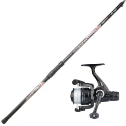 ENSEMBLE PECHE AU POSE FISH INSTINCT MYSTERY TELEPIKE 3M50 + MOULINET MEKA EFI 201 RD