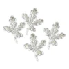 FEUILLES DE CHENE ARGENT PAR 4