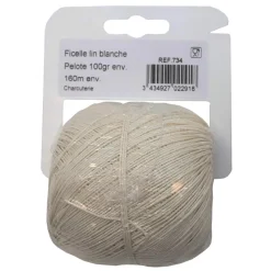 FICELLE LIN BLANC CHARCUTERIE 100GR 160M