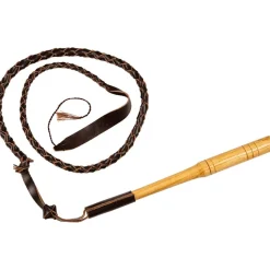 FOUET DE VENERIE EN CUIR 1,5M