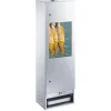 FUMOIR EN ACIER ALUMINE AVEC PORTE VITREE H120 CM