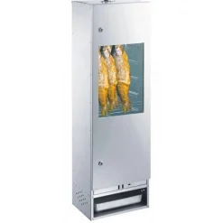FUMOIR EN ACIER ALUMINE AVEC PORTE VITREE H120 CM
