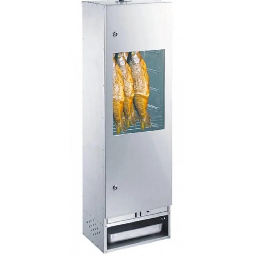 FUMOIR EN ACIER ALUMINE AVEC PORTE VITREE H120 CM