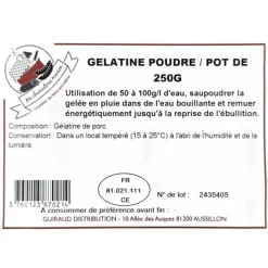 GELATINE AMBRE NEUTRE EN POUDRE