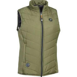 GILET DE CHASSE FEMME CHAUFFANT HYBRIDE KAKI