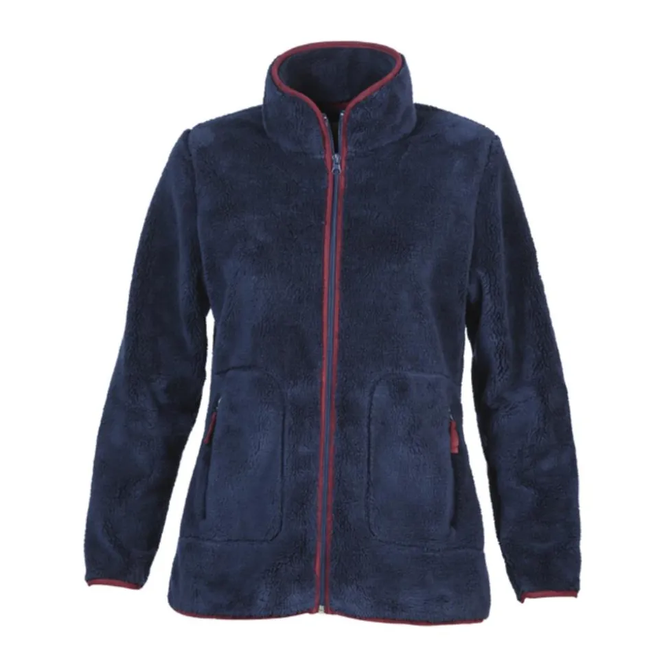GILET POLAIRE FLUFFY FEMME MARINE