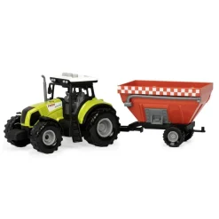 JOUET TRACTEUR A FRICTION & REMORQUE