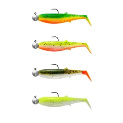 KIT DE 4 LEURRES SOUPLES ARMES CANNIBAL SHAD 8CM