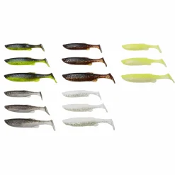 KIT DE 30 LEURRES SOUPLES FAT MINNOW T-TAIL 7.5CM, 9CM ET 10,5CM
