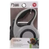 LAISSE RETRACTABLE SANGLE GRISE 5M >20KG