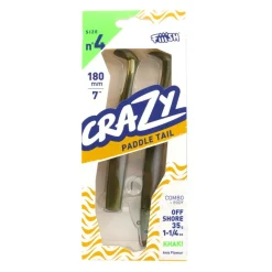 LEURRE SOUPLE COMBO CRAZY PADDLE TAIL 180 OFFHSORE 35G
