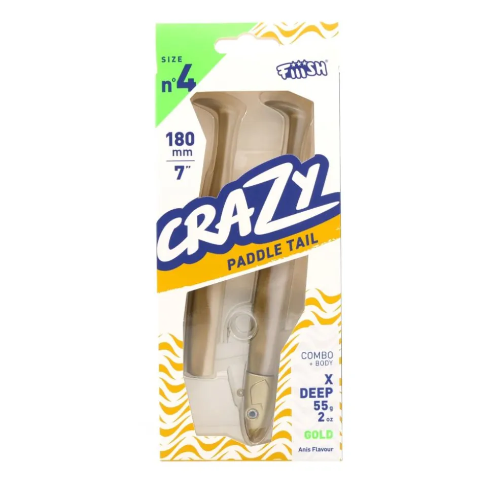 LEURRE SOUPLE CRAZY PADDLE TAIL 180 X-DEEP COMBO 55G