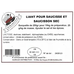 LIANT POUR SAUCISSE & SAUCISSON SEC125G