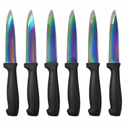 LOT DE 6 COUTEAUX A STEAK TITANE