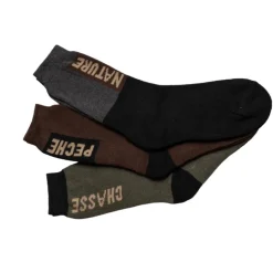 LOT DE 3 PAIRES CHAUSSETTE NATURE