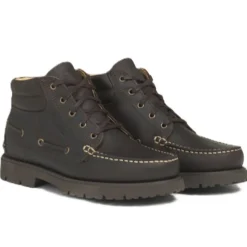 MOCASSIN BATEAU CRANTE TARMAC MID MARRON