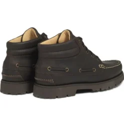 MOCASSIN BATEAU CRANTE TARMAC MID MARRON