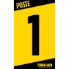 NUMERO DE POSTE BATTUE ROUGE