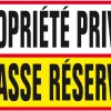 PANNEAU ALU PROP.PRIV.CHASSE RESERVEE