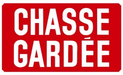 PANNEAU ALU CHASSE GARDEE