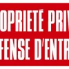 PANNEAU ALU PROP.PRIV.DEF.D'ENTRER