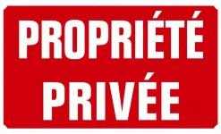 PANNEAU ALU PROPRIETE PRIVEE