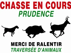 PANNEAU CHASSE EN COURS 60X80