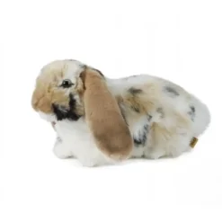 PELUCHE LAPIN BELIER BRUN 30CM