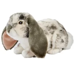 PELUCHE LAPIN BELIER COUCHE 30CM