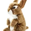 PELUCHE LAPIN BRUN ASSIS 17CM